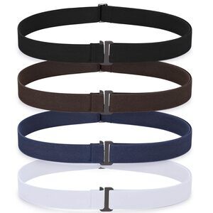 No Show Women Belts Invisible Elastic Stretch Belt With Flat Buckle For Jeans🐶